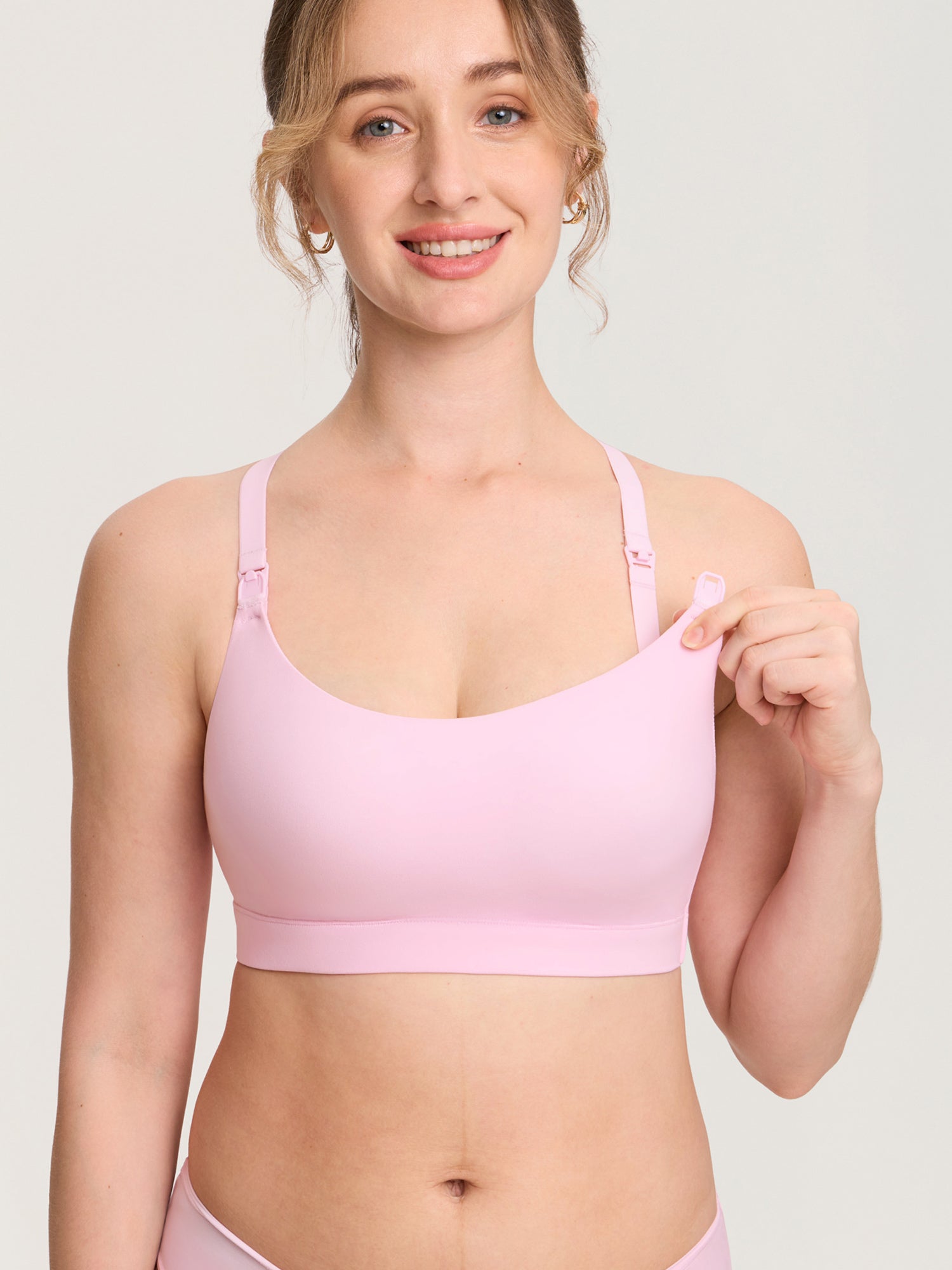 MOMANDA Women's Natrelax® Adjustable Y-back Nursing Bra Sweet Pink
