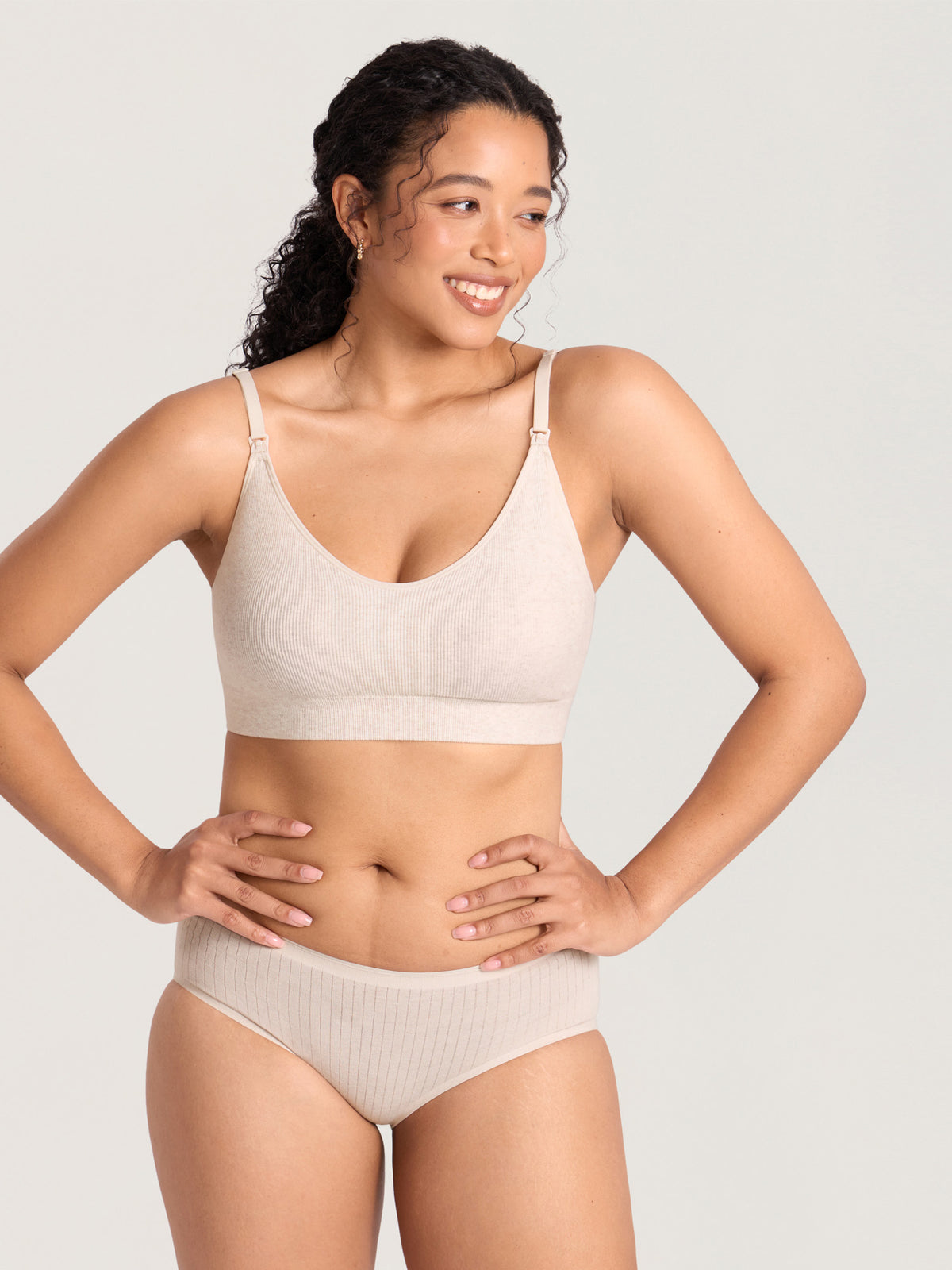 Ribbed Cotton Nursing Bralette