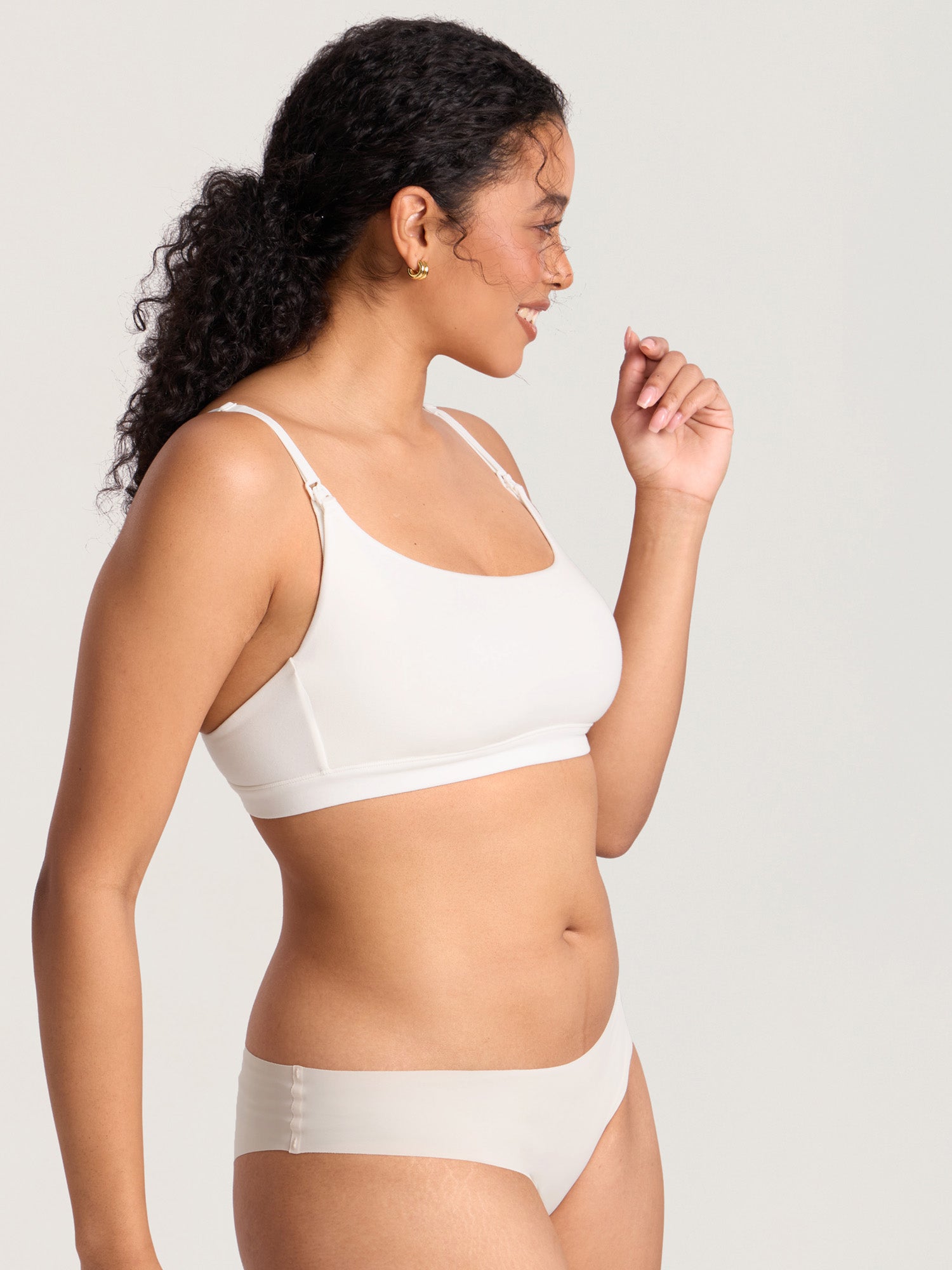Cotton Scoop Neck Nursing Bralette