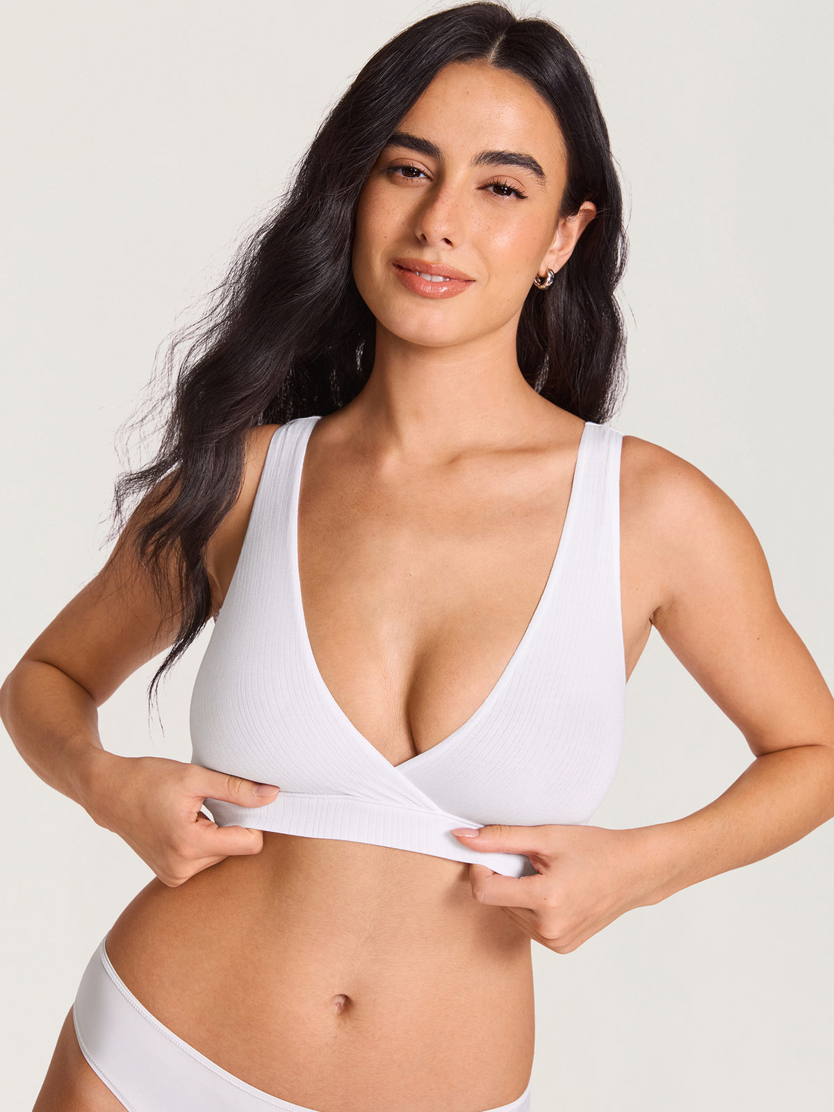 Naturveil Modal Ribbed Crossover Nursing Bra