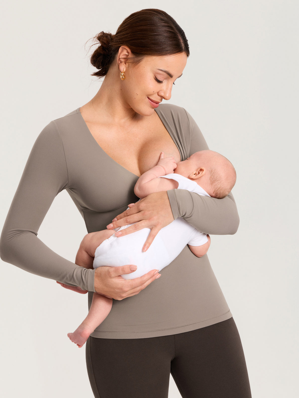AirSoft Crossover Maternity & Nursing Top - Long Sleeves