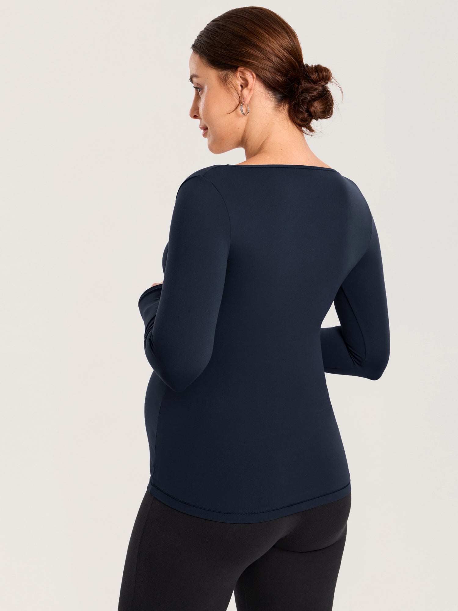 AirSoft Square Neck Maternity Top - Long Sleeves