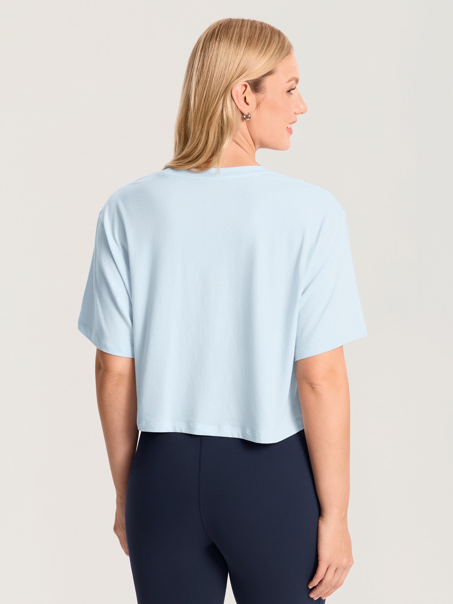 Modal Cotton Short Sleeve Loose Crop Tee
