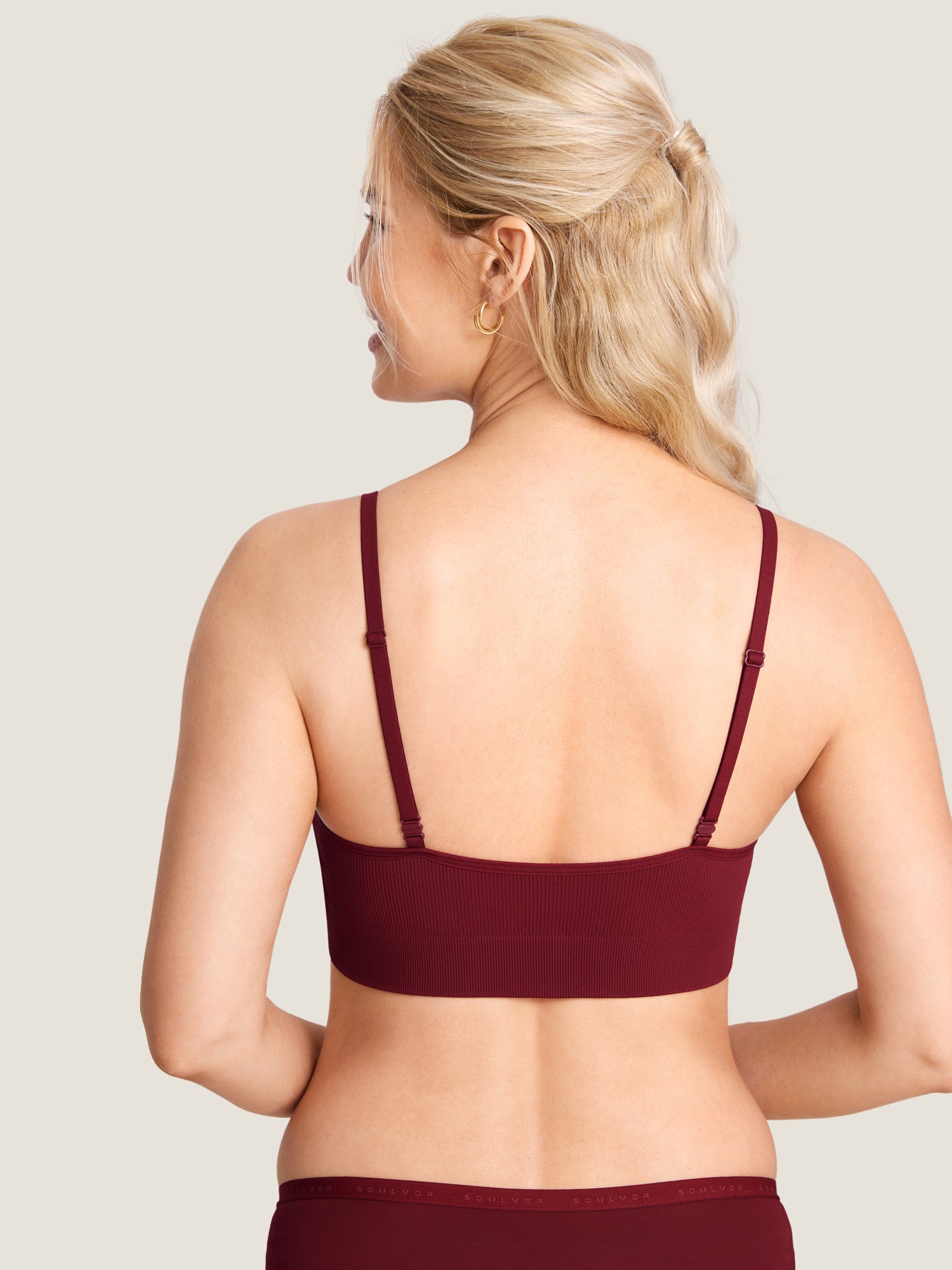 MOMANDA Women's Ribbed Scoop Nursing Bralette Andorra