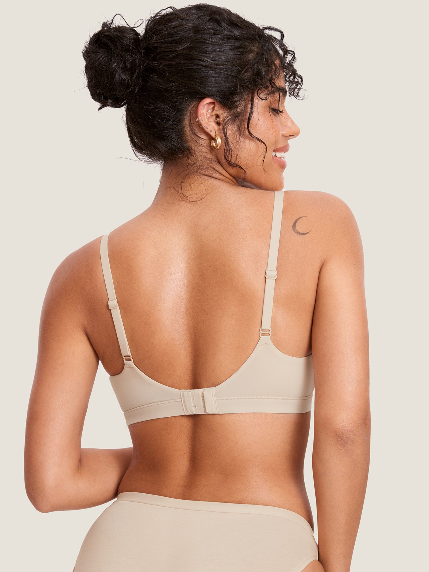 MOMANDA Women's Inbarely® Scoop Nursing Bra Flax Beige