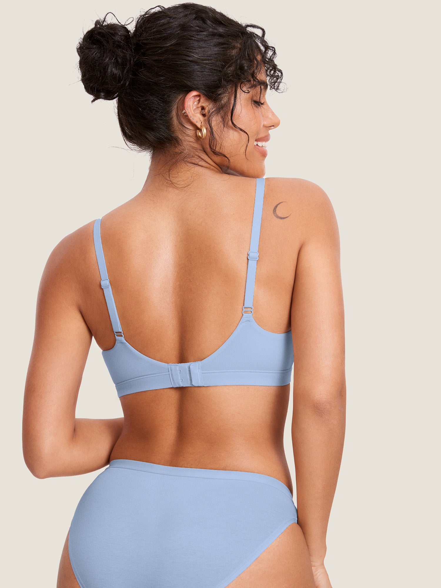 MOMANDA Women's Inbarely® Scoop Nursing Bra Moonlight Blue