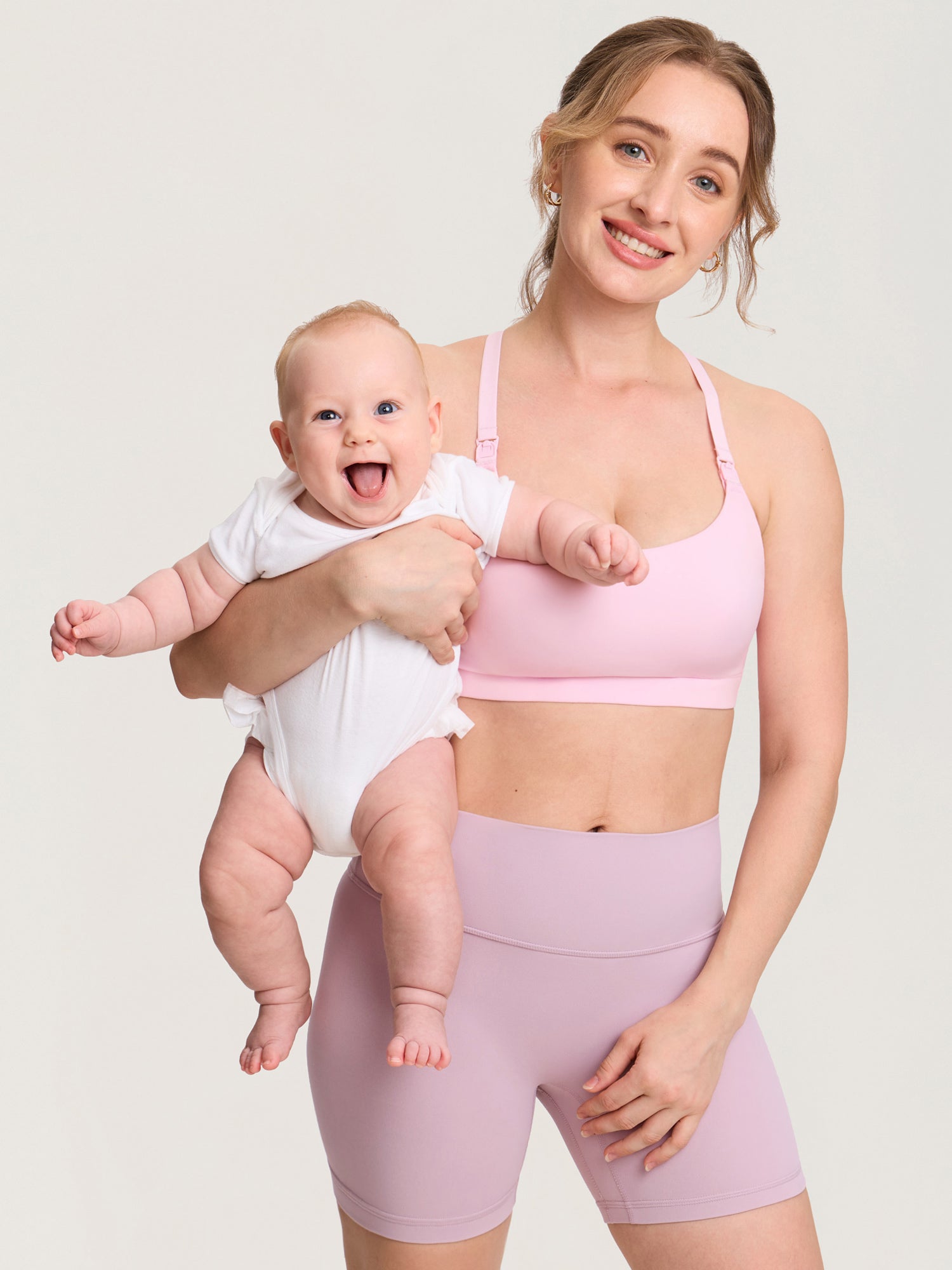 MOMANDA Women's Natrelax® Adjustable Y-back Nursing Bra Sweet Pink