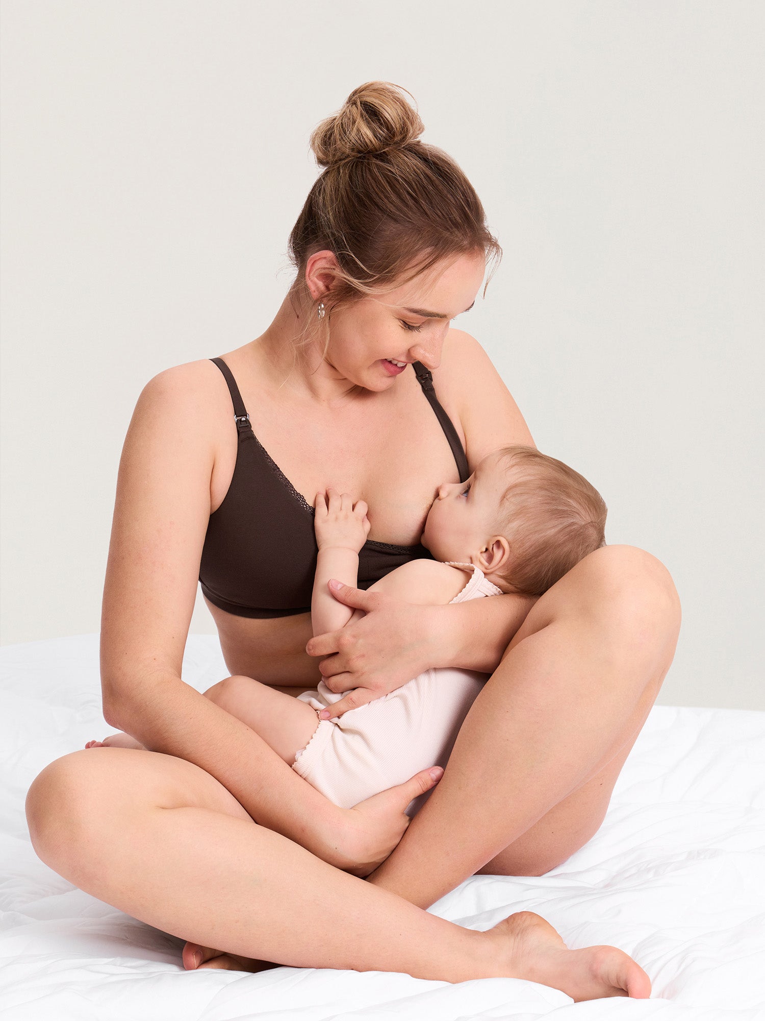 Cotton Lace Trim Nursing Bralette