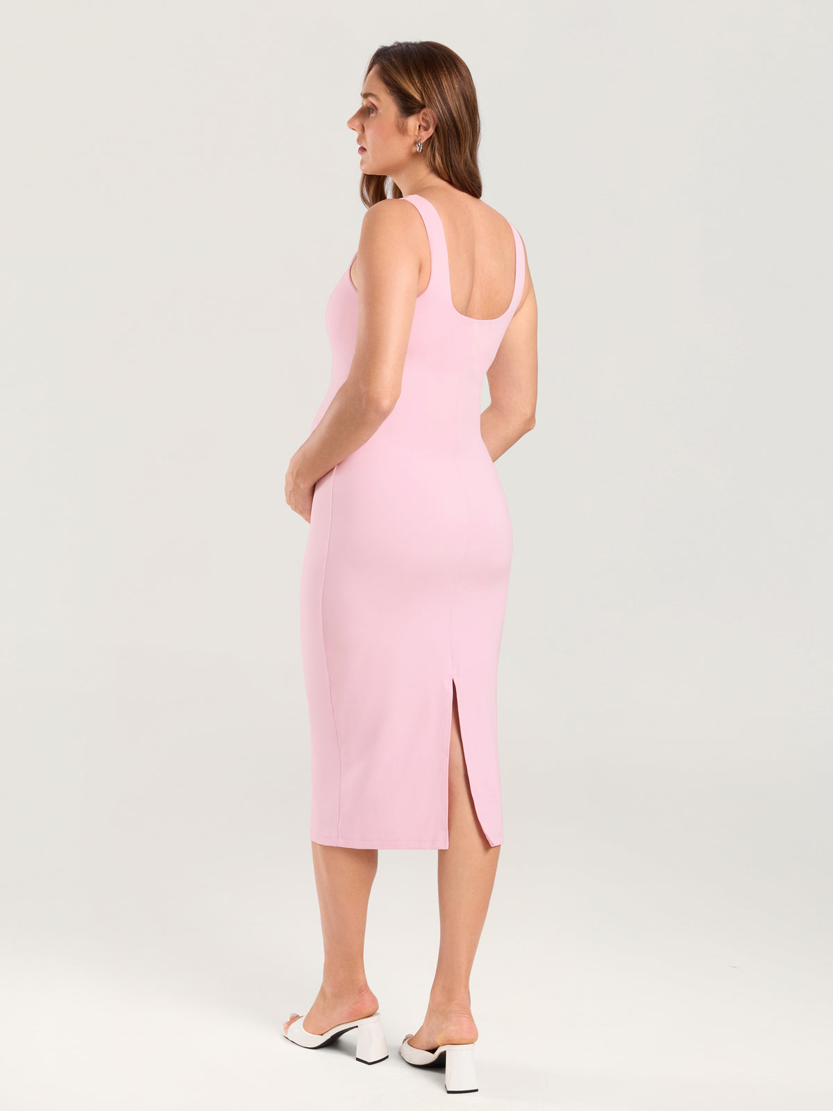 Natrelax® Bodycon Maternity Midi Dress - Back Slit