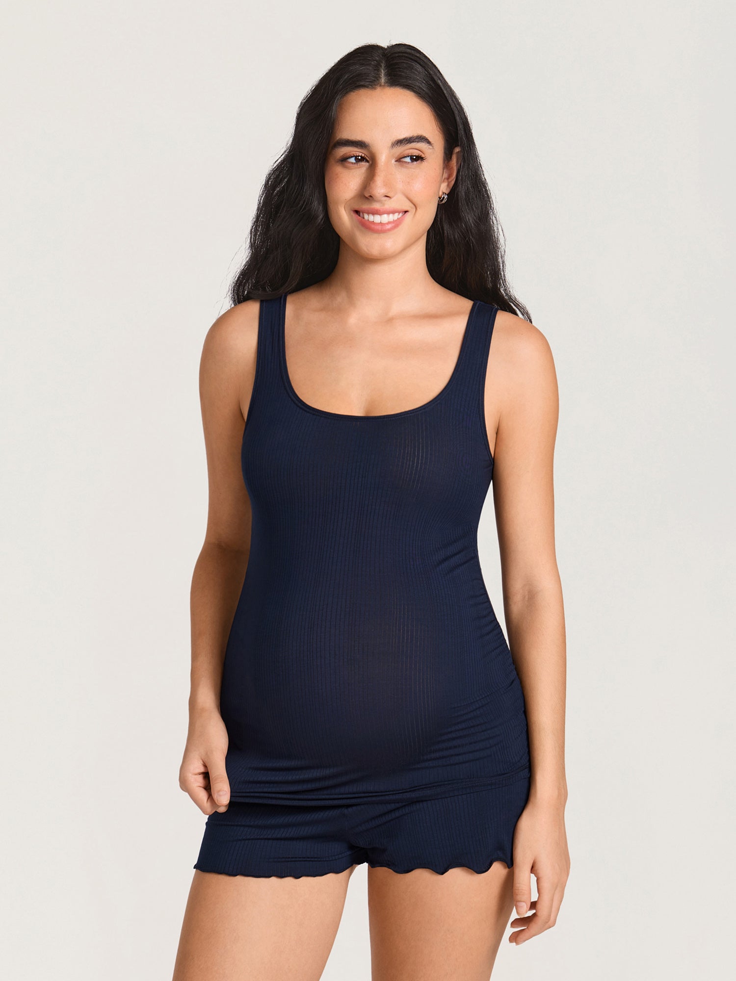 Naturveil Modal Ribbed Maternity Lounge Tank