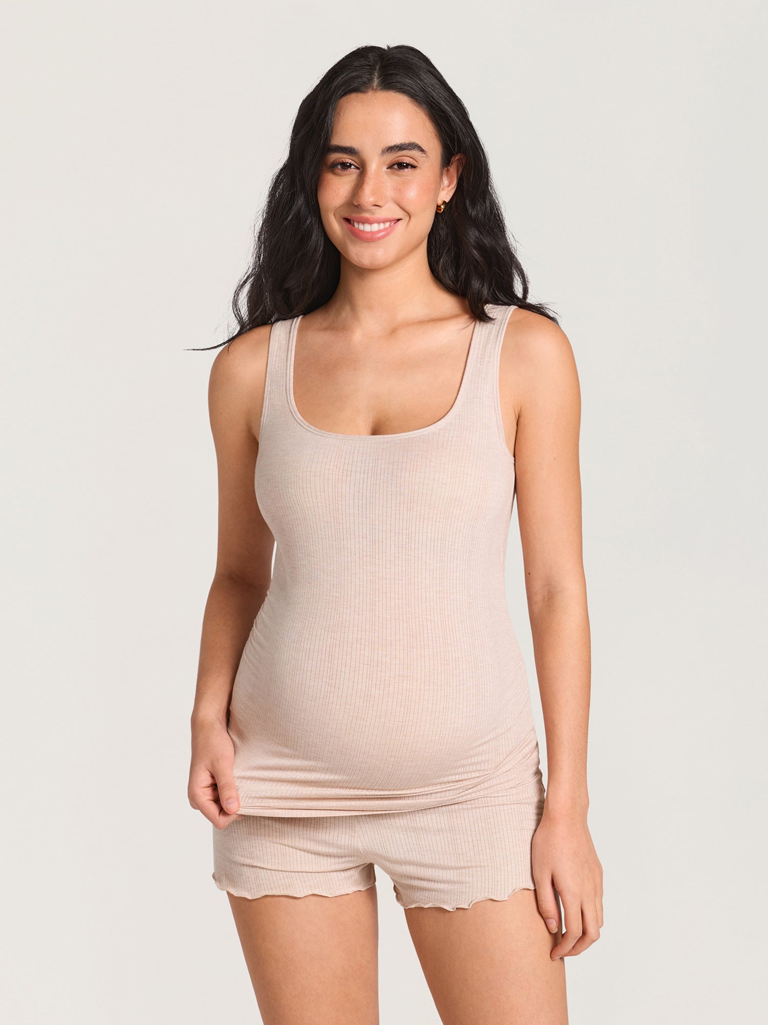Naturveil Modal Ribbed Maternity Lounge Tank